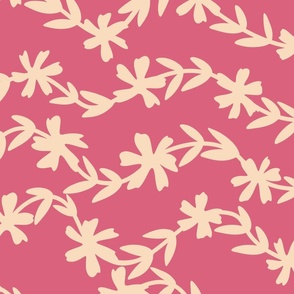 Flower Garland (24") - pink, cream (ST2021FG)