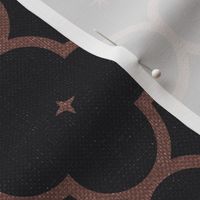 Quatrefoil Stars (M), Black Espresso {textured}