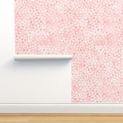 Confetti Party Wall- Watercolor Polka Dots- Festive Celebration- Mardi Grass- Peach- Light Pastel Soft Orange- Blush- Baby Girl Nursery Wallpaper