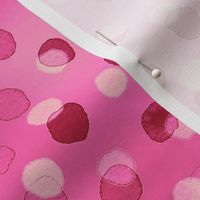 Confetti Party Wall- Watercolor Polka Dots- Festive Celebration- Mardi Grass- Coral Pink- Red- Hot Pink- Flamingo- Barbiecore- Dopamine Wallpaper