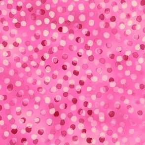 Confetti Party Wall- Watercolor Polka Dots- Festive Celebration- Mardi Grass- Coral Pink- Red- Hot Pink- Flamingo- Barbiecore- Dopamine Wallpaper