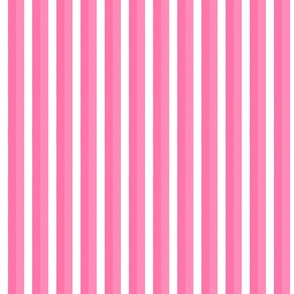 SKINNY STRIPES, - HIBISCUS PINK, PETAL PINK AND WHITE