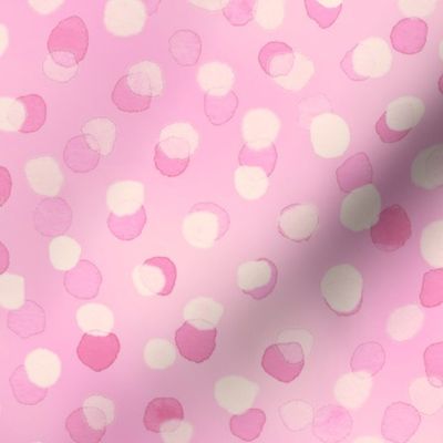 Confetti Party Wall- Watercolor Polka Dots- Festive Celebration- Mardi Grass- Soft Light Pastel Coral Pink- Barbiecore- Dopamine Wallpaper