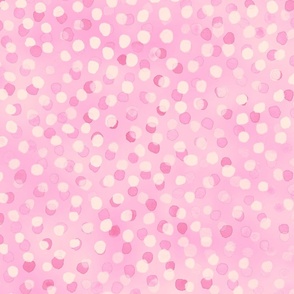 Confetti Party Wall- Watercolor Polka Dots- Festive Celebration- Mardi Grass- Soft Light Pastel Coral Pink- Barbiecore- Dopamine Wallpaper