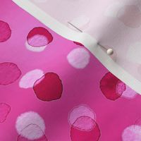 Confetti Party Wall- Watercolor Polka Dots- Festive Celebration- Mardi Grass- Barbiecore - Barbie Pink- Bright Pink- Hot Pink- Magenta- Glamour- Dopamine Wallpaper