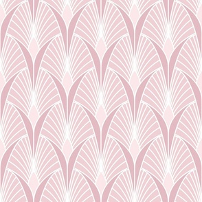 S Art Deco Scallop Fans Cotton Candy Pink