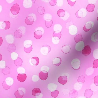 Confetti Party Wall- Watercolor Polka Dots- Festive Celebration- Mardi Grass- Barbiecore - Barbie Pink- Soft Pastel Light Pink- Glamour- Dopamine Wallpaper