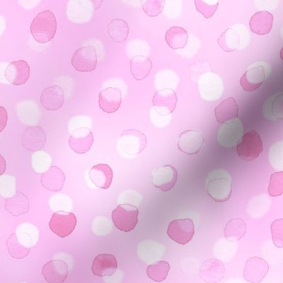 Confetti Party Wall- Watercolor Polka Dots- Festive Celebration- Mardi Grass- Barbiecore - Barbie Pink- Soft Pastel Light Pink- Baby Pink Wallpaper
