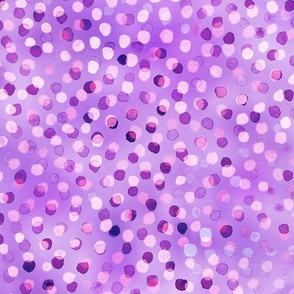 Confetti Party Wall- Watercolor Polka Dots- Festive Celebration- Mardi Grass- Bright Violet- Magenta- Bright Pink- Barbie Glamour- Dopamine Wallpaper