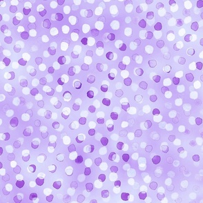Confetti Party Wall- Watercolor Polka Dots- Festive Celebration- Mardi Grass- Purple- Violet- Glitter Glamour- Unicorn Fairytale- Dopamine- Wallpaper