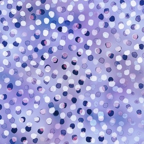 Confetti Party Wall- Watercolor Polka Dots- Festive Celebration- Mardi Grass- Purple- Lavender- Violet- Glitter Glamour- Unicorn Fairytale- Dopamine- Wallpaper