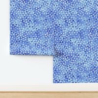 Confetti Party Wall- Watercolor Polka Dots- Festive Celebration- Mardi Grass- Night Sky- Cobalt Blue- Bright Blue- Under the Sea- Wallpaper