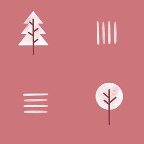 Quiet Forest - Pink Medium