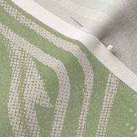 Interweaving lines textured elegant geometric with hexagons and diamonds - retro muted lime green, chartreuse - large