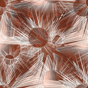 White, peach, terracotta abstract pattern.