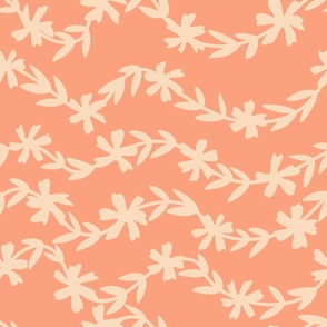 Flower Garland (24") - orange, cream (ST2021FG)