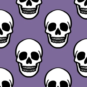 (LARGE) Simple Skull Violet Background