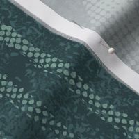 Interweaving lines textured elegant geometric with hexagons and diamonds - moody teal green, dark teal green - extra large