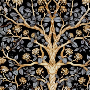 Celtic Tree of Life - Black/Gray Wallpaper - New
