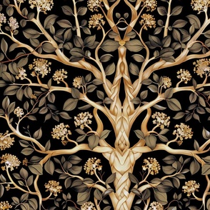 Celtic Tree of Life - Black/Sepia Wallpaper - New