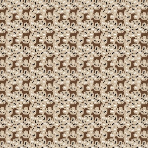 Brown Patterdale Terriers - Beige Background - Small Scale