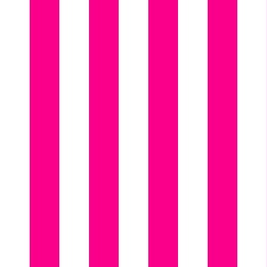 2 inch wide cabana vertical awning stripes in hot pink and white. 