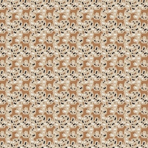 Light Tan Patterdale Terriers - Beige Background - Small Scale