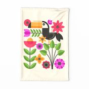 Botanical Toucan Tea Towel