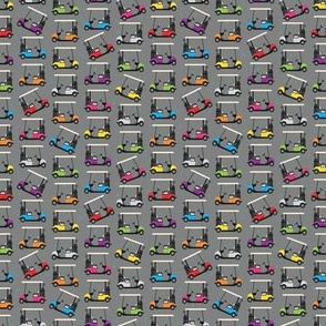 Golf Carts on Grey (tiny scale)