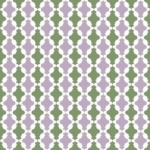 Geometric architectural shapes – violet purple & sage green – Small (S) Scale – fits the Ice Cream Neighborhood Collection, indulgent, sweet, playful, modern, quilting, summer
