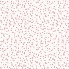 Classic dots | scattered dots | polka dots – strawberry pink with creamy background – Small (S) Scale – fits the Ice Cream Neighborhood Collection, indulgent, sweet, playful, nostalgic, quilting, summer