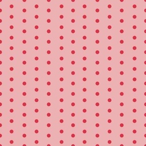 Classic dots | polka dots – red with pink background – Small (S) Scale – fits the Ice Cream Neighborhood Collection, indulgent, sweet, playful, nostalgic, quilting, summer
