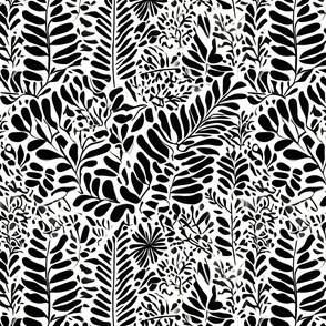 Botanical leaf block print