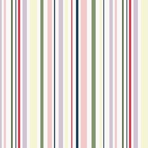 Classic Stripes – white, sage green, red, blue, pink, vanilla yellow – Small (S) Scale – fits the Ice Cream Neighborhood Collection, indulgent, sweet, playful, nostalgic, quilting, summer
