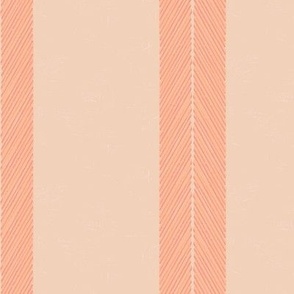 TBS240 - Chevron Stripe_Pantone Peach Fuzz and Peach Pink on Peach Puree