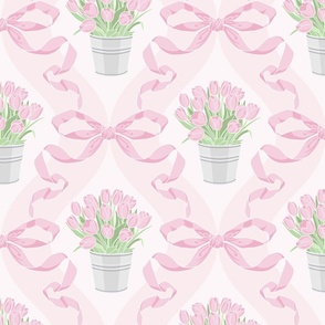 Pink Tulips Pots And Ribbons_50Size