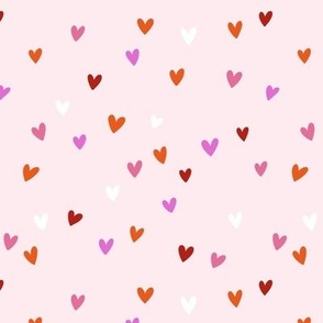 Heart Confetti on Pink- Mixed