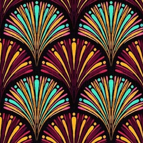 watercolor abstract colorful fireworks on dark background