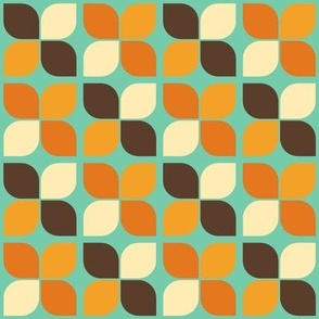 Geometric Petals Brown and Orange