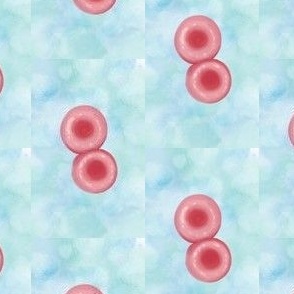 Red blood cells for plush pillow