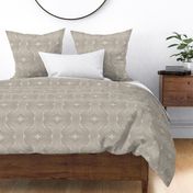 Interweaving lines textured elegant geometric with hexagons and diamonds - soft warm neutral greige, light beige - large