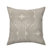 Interweaving lines textured elegant geometric with hexagons and diamonds - soft warm neutral greige, light beige - large