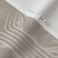 Interweaving lines textured elegant geometric with hexagons and diamonds - soft warm neutral greige, light beige - medium