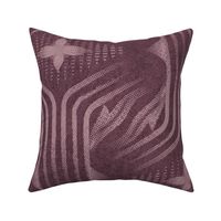 Interweaving lines textured elegant geometric with hexagons and diamonds - moody burgundy, dark maroon - extra large