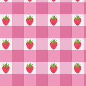 Strawberry Gingham Plaid Rashberry 