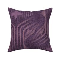 Interweaving lines textured elegant geometric with hexagons and diamonds - dramatic royal purple, moody purple - extra large