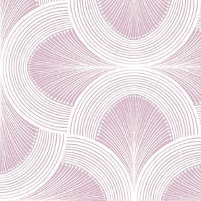 Nova - Lavender Haze -Ogee  Geometric Sea Shell Art Deco Pattern - Large