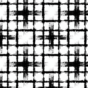 Inked Gridlock - Abstract Grunge Checkered Pattern