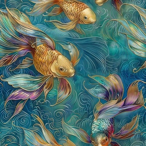 Swirling Iridescent Magical Fantasy Fish