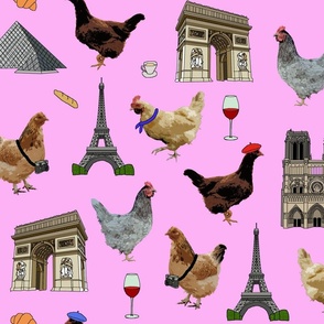 poultry in paris light pink large